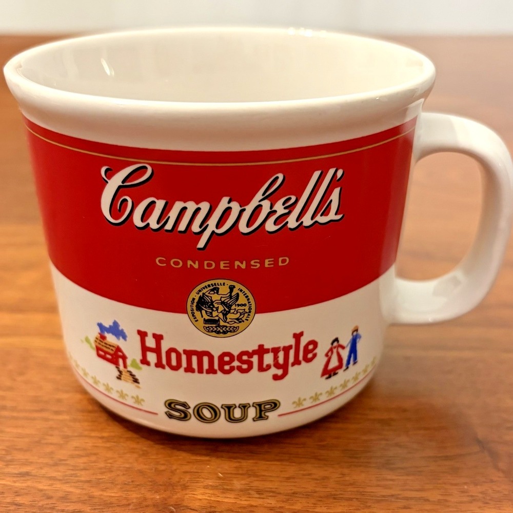 Vintage 1989 Campbells Soup Cup Coffee Mug 14oz Homestyle Can Label Westwood